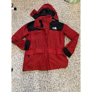 The North Face GTX Mountain Guide Jacket Gore Tex Jacket Hooded Red Black NEW